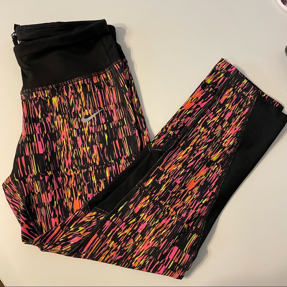 Nike Dri-Fit Cropped Colorful Workout Leggings